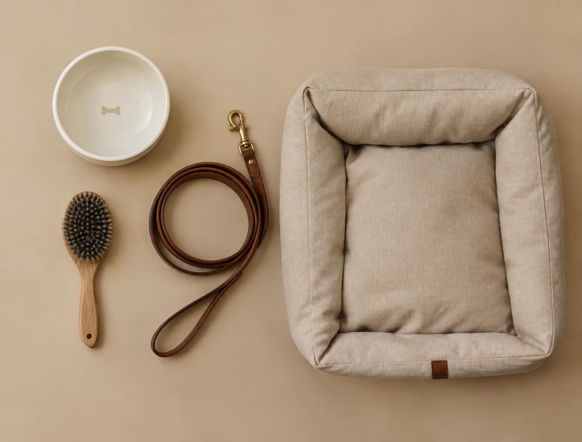 Linen Bolster Dog Bed